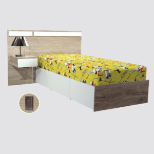 Cama c/ respaldo integrado